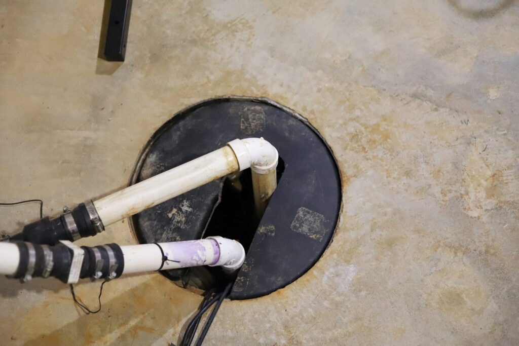 sump pump in finished basement